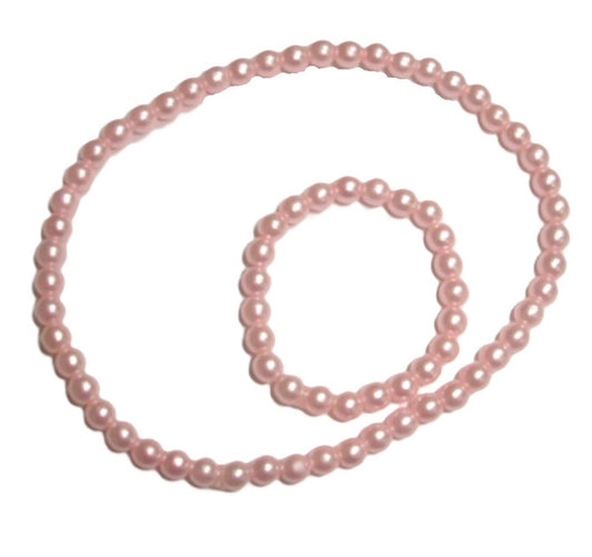 Pink Pearl Necklace & Bracelet