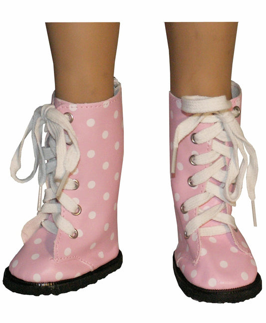 Pink Polka Dot Boots