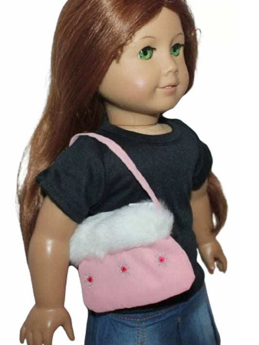 Pink Purse w/ Fur Trim