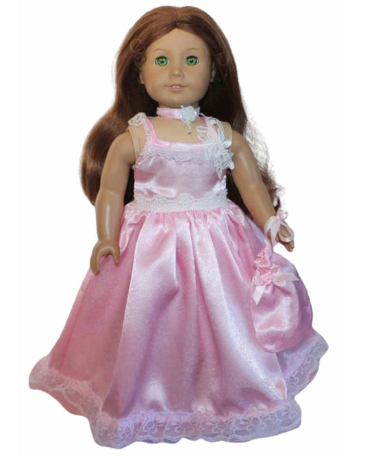 Pink Satin Ball Gown