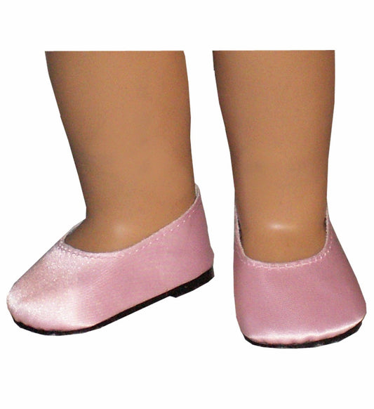 Pink Satin Flats