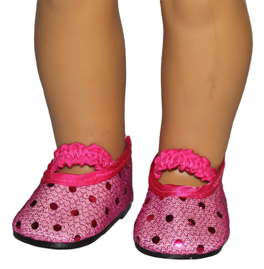 Pink Sequin Flats