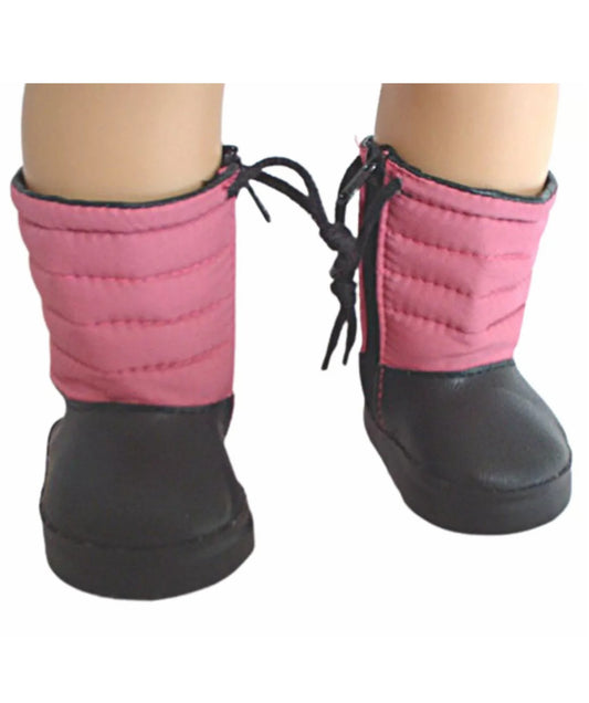 Pink & Black Snow Boots