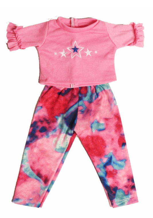 Pink Star Print Tee & Leggings