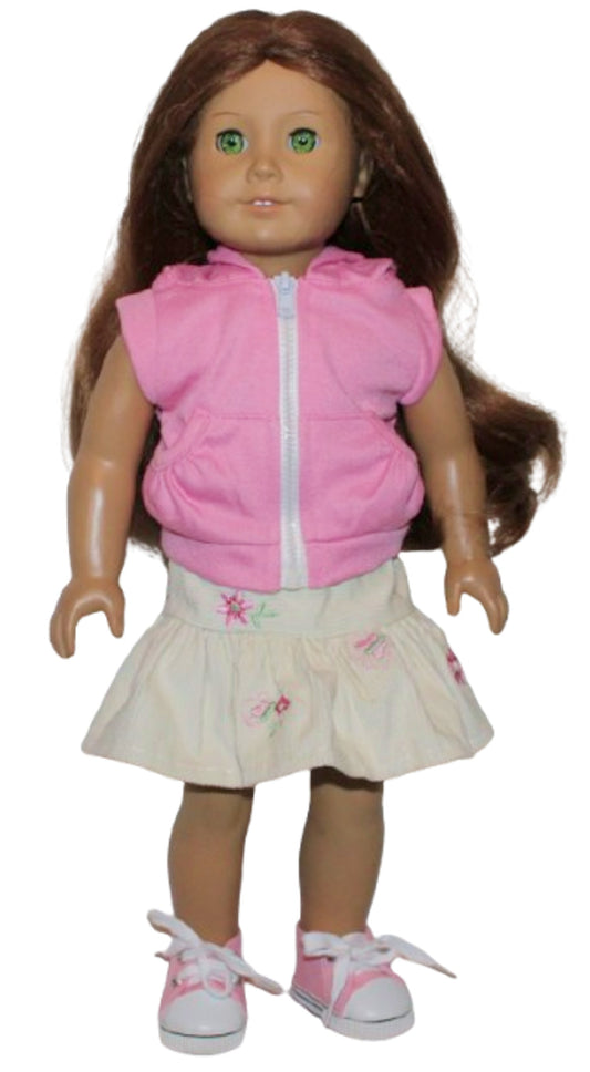 4 Pc Pink Vest Set