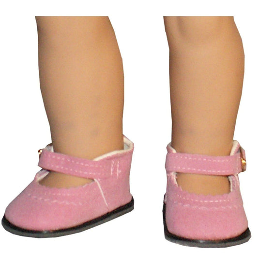 Pink Suede Mary Janes