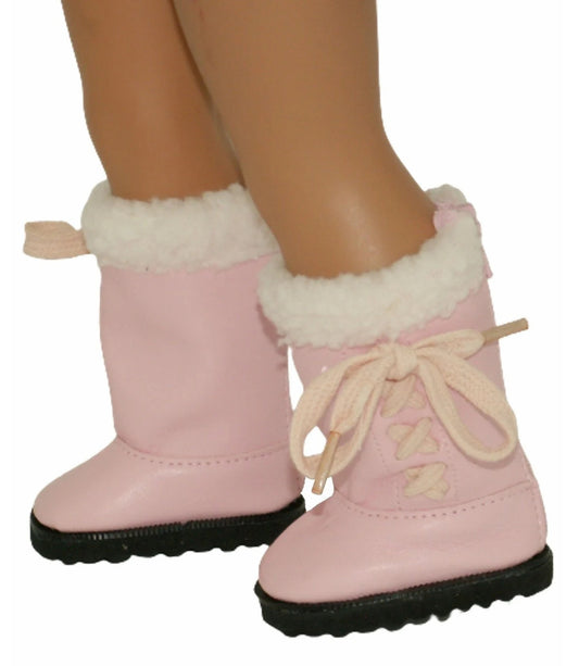Pink Leather Boots