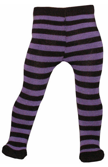 Purple & Black Stripe Tights
