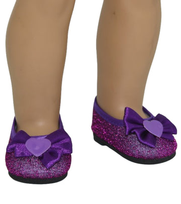 Purple Glitter Flats