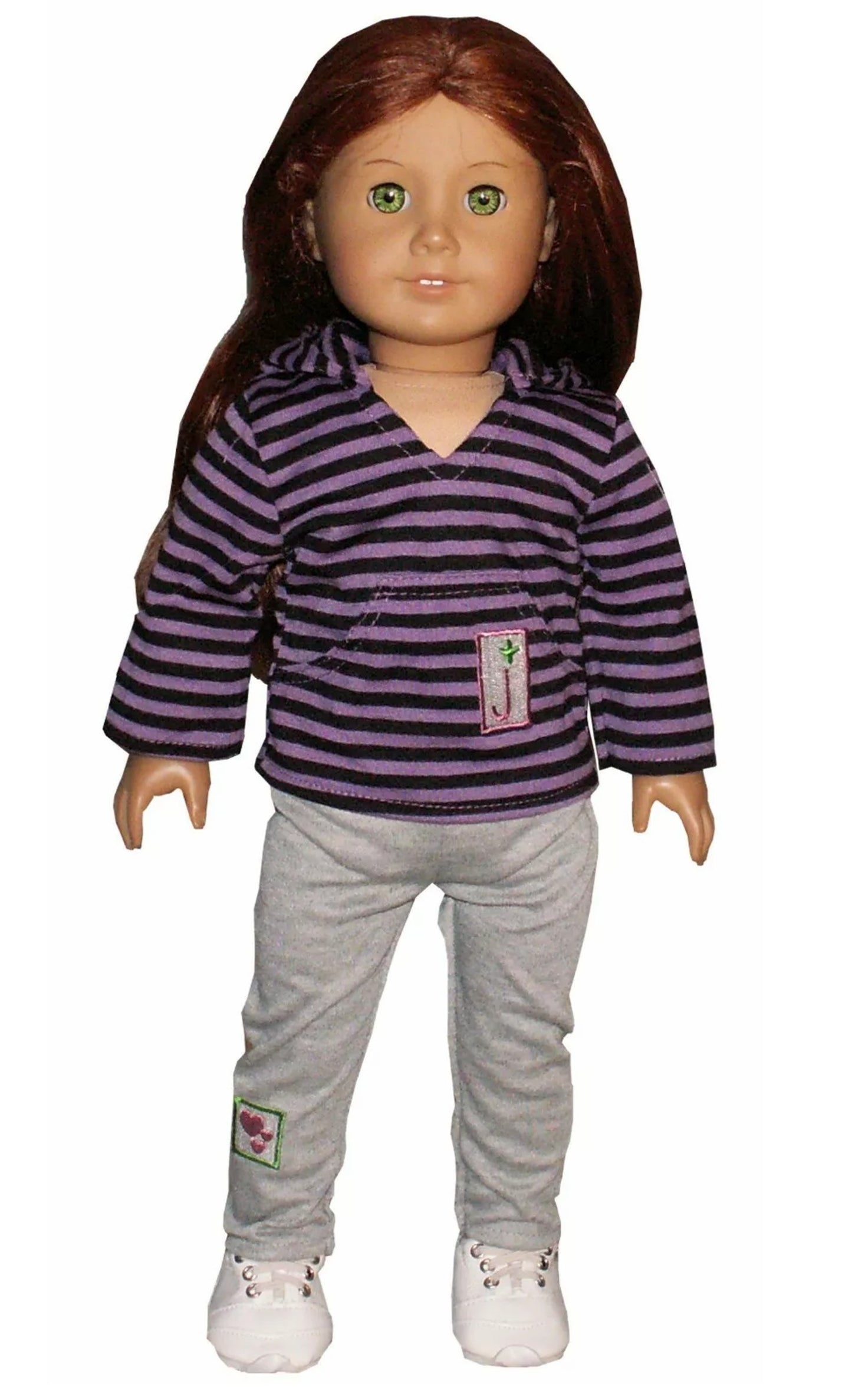 Purple Stripe Hoodie Set