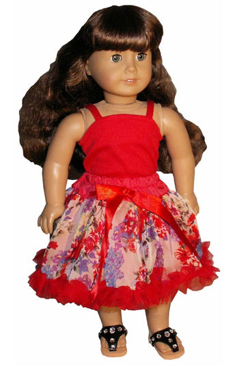 Red Tank & Floral Skirt