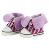 Purple & Silver Stripe Sneakers
