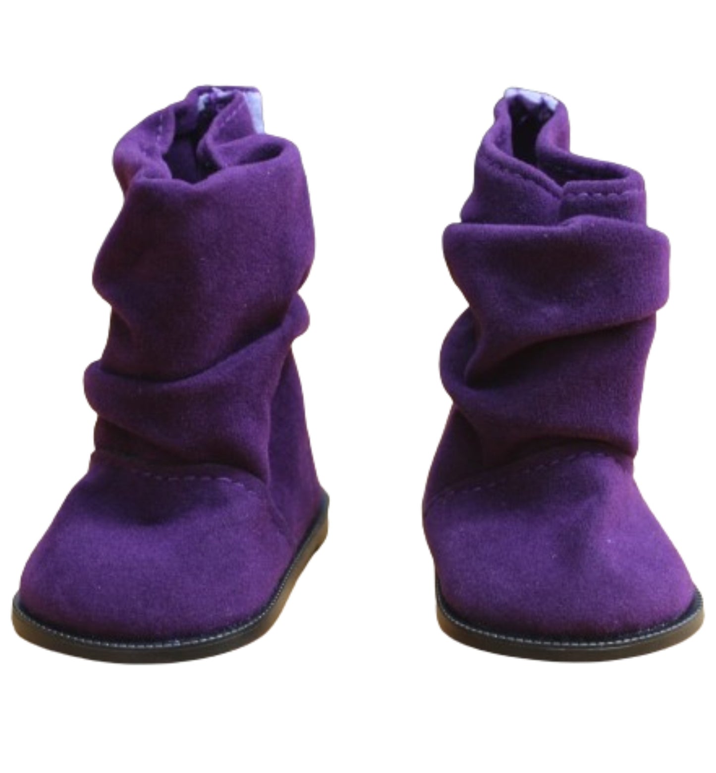 Purple Suede Slouchy Boots