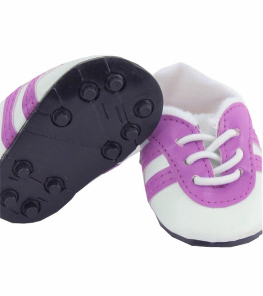 Purple & White Cleats