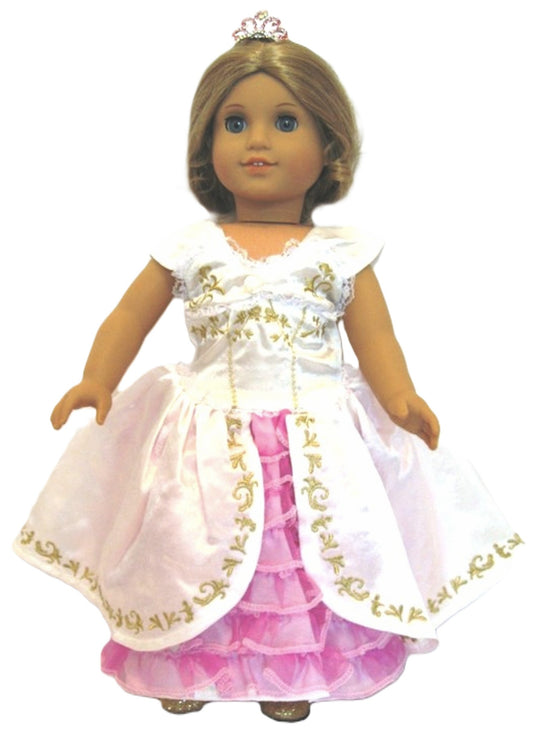 White & Purple Princess Gown
