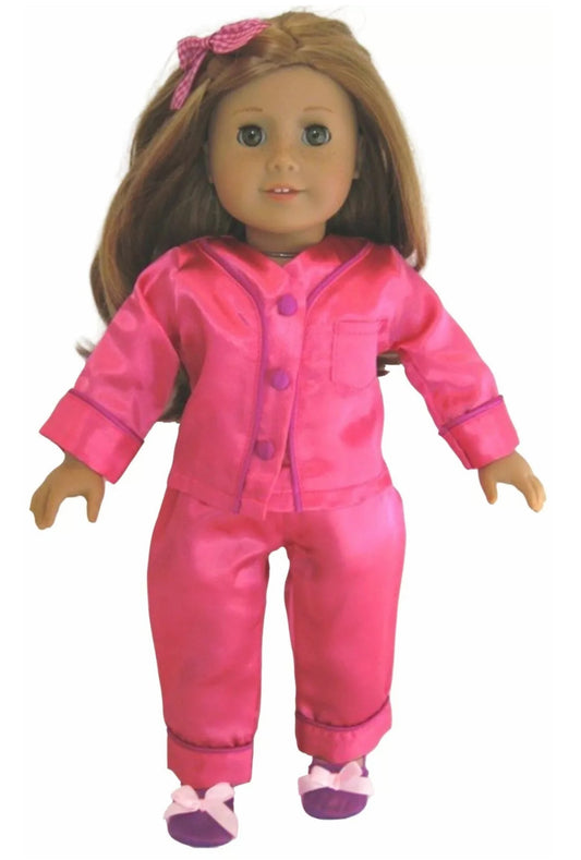 Rebecca Pink Satin Pajamas