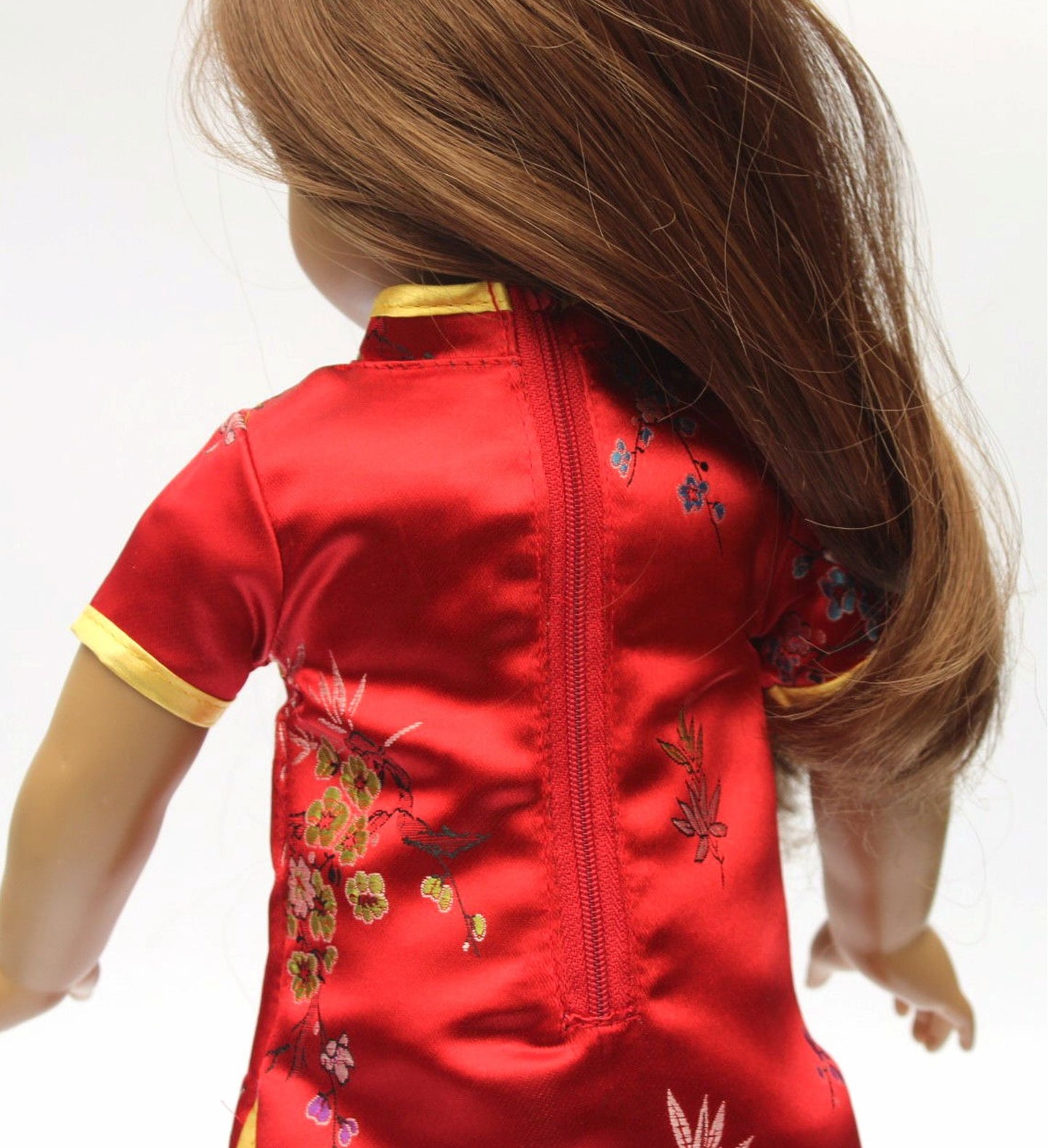 Red Satin Asian Dress