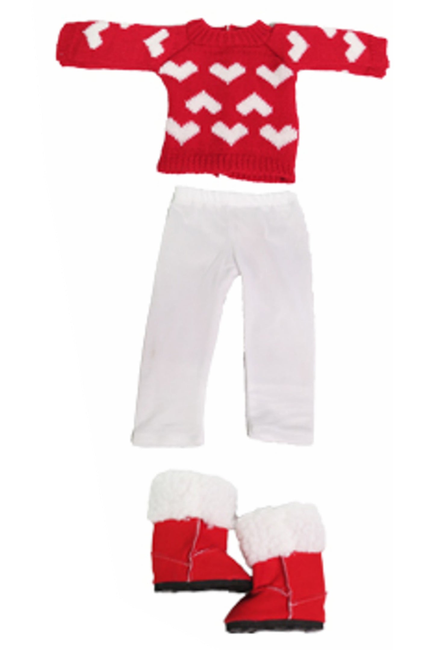 Red Heart Sweater Set