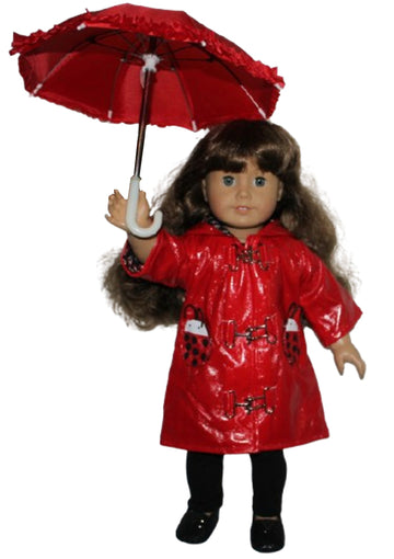 Red Ladybug Raincoat & Umbrella