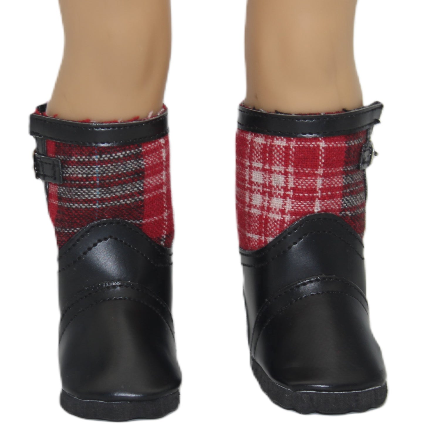 Black Boots w/ Red Plaid