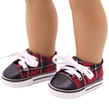 Red Plaid Sneakers