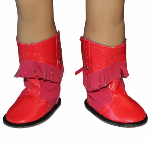 Red Fringed Cowboy Boots