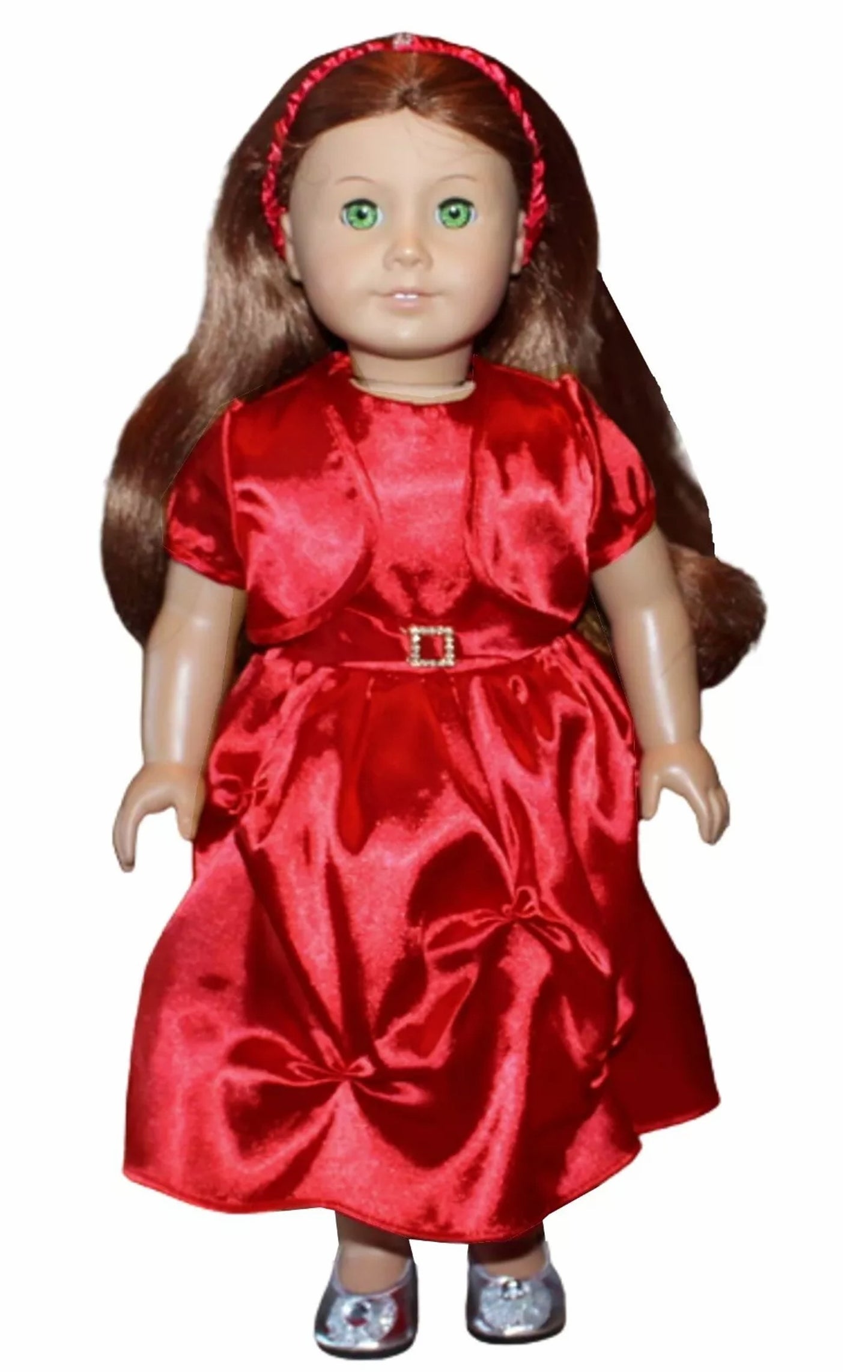 Red Satin Dress & Jacket