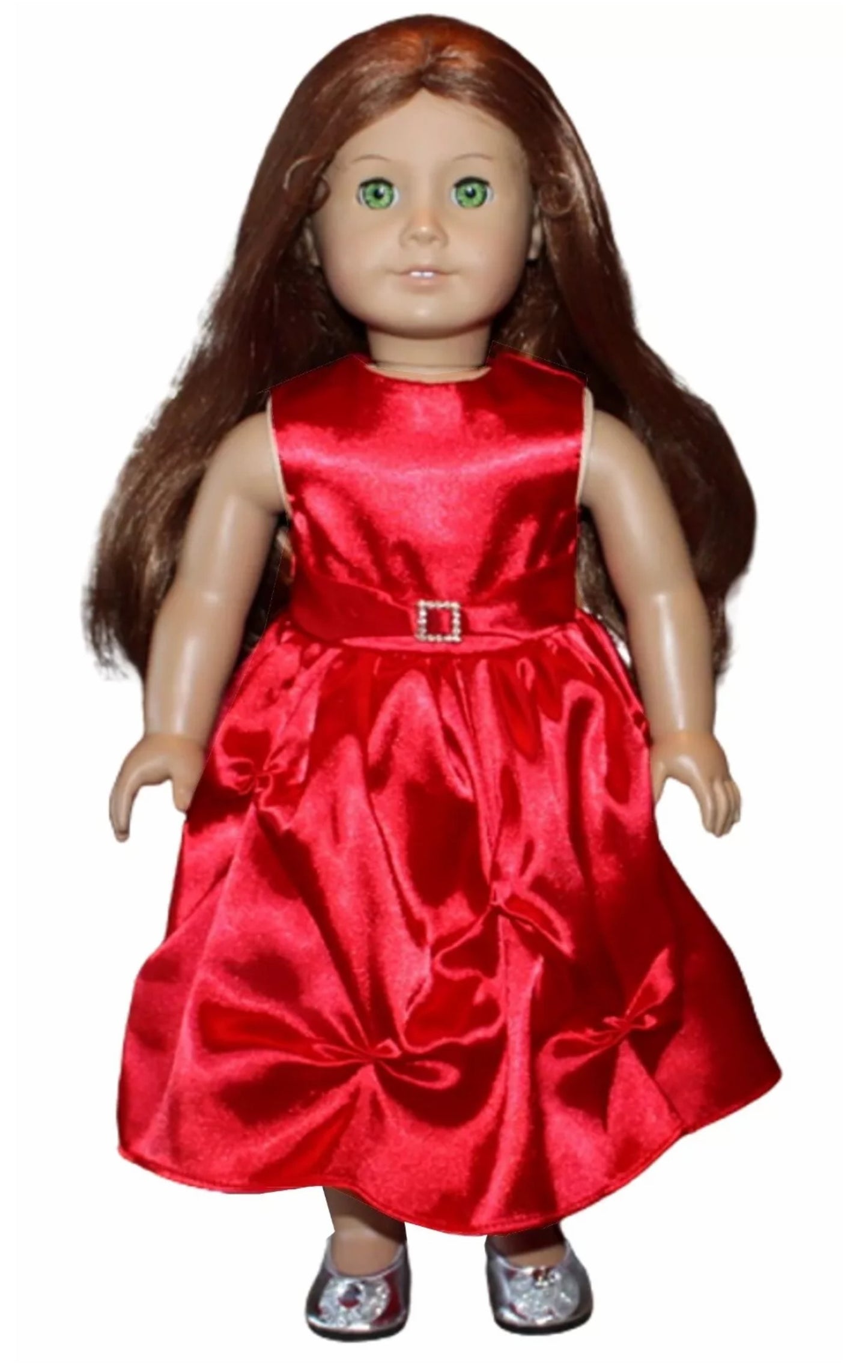 Red Satin Dress & Jacket