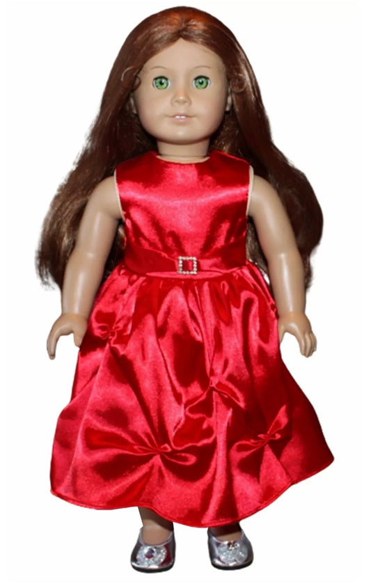 Red Satin Dress & Jacket