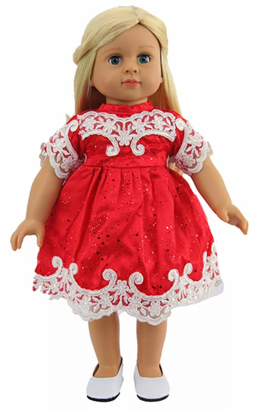 Red Dress w/Lace