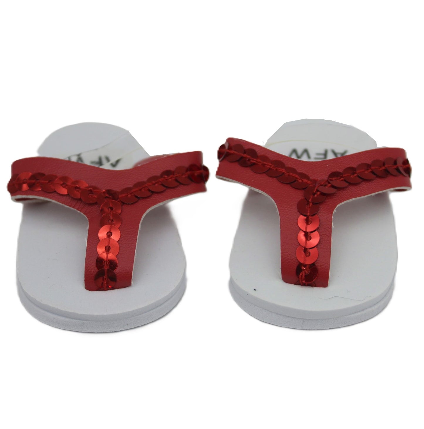 Red Sequin Flip Flops