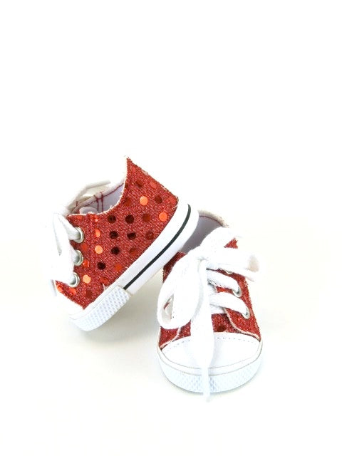 Red Sequin Sneakers