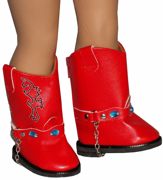 Red Jeweled Western Boots