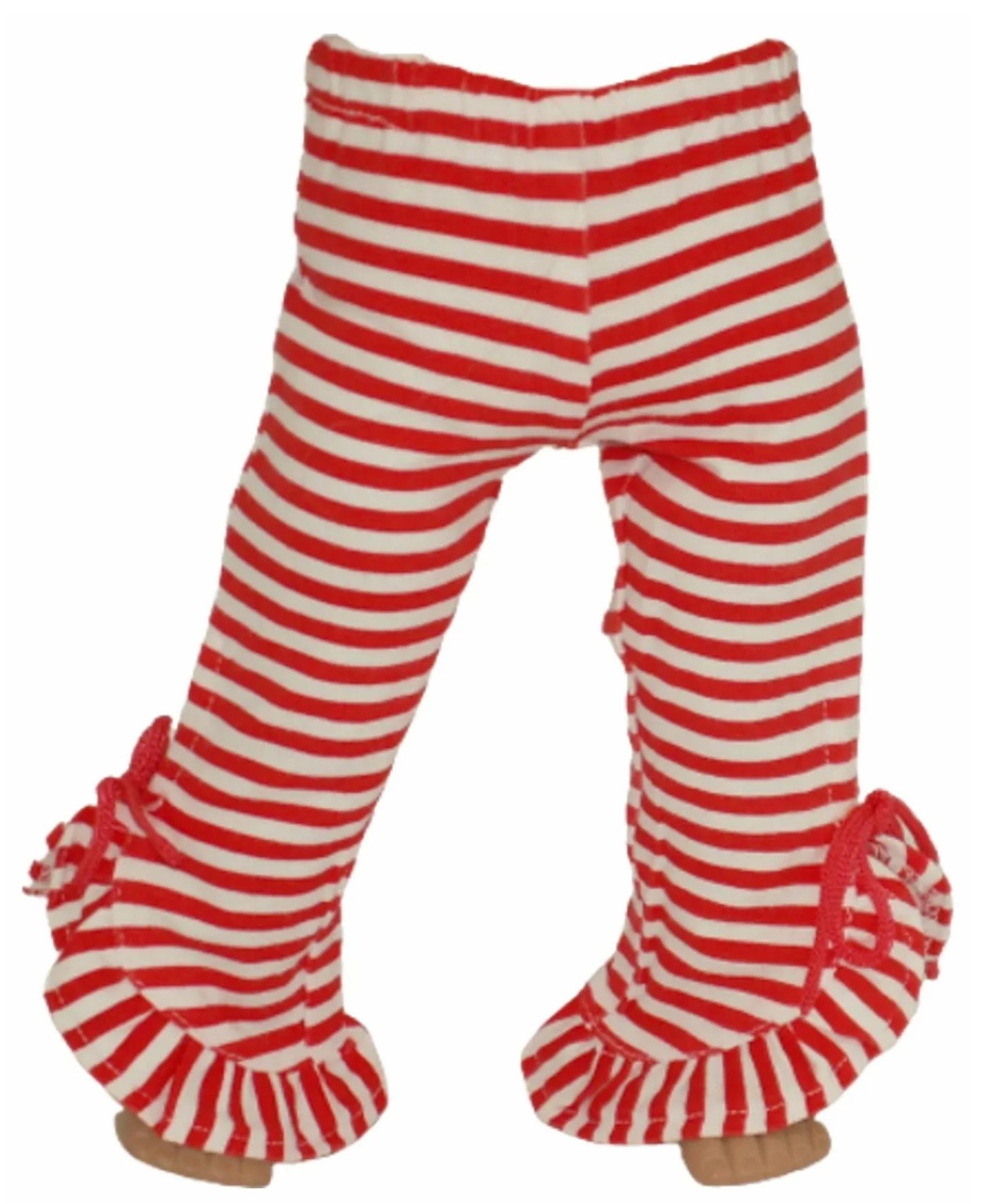 Ruffled Red Stripe Leggings