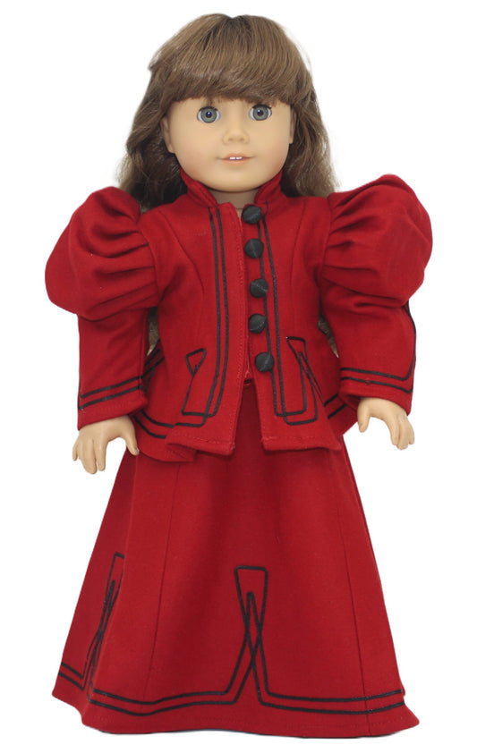 Victorian Dark Red Wool Suit
