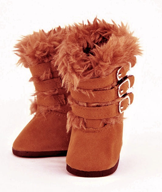 Rust Brown Buckle Boots
