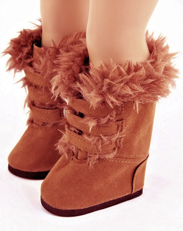 Rust Brown Buckle Boots