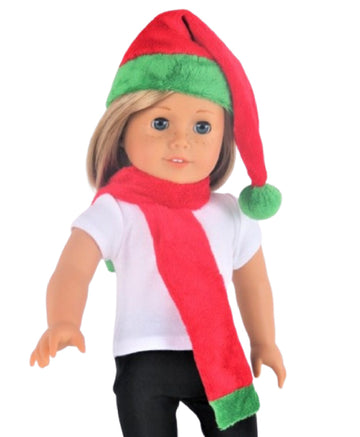 Red/Green Santa Hat & Scarf