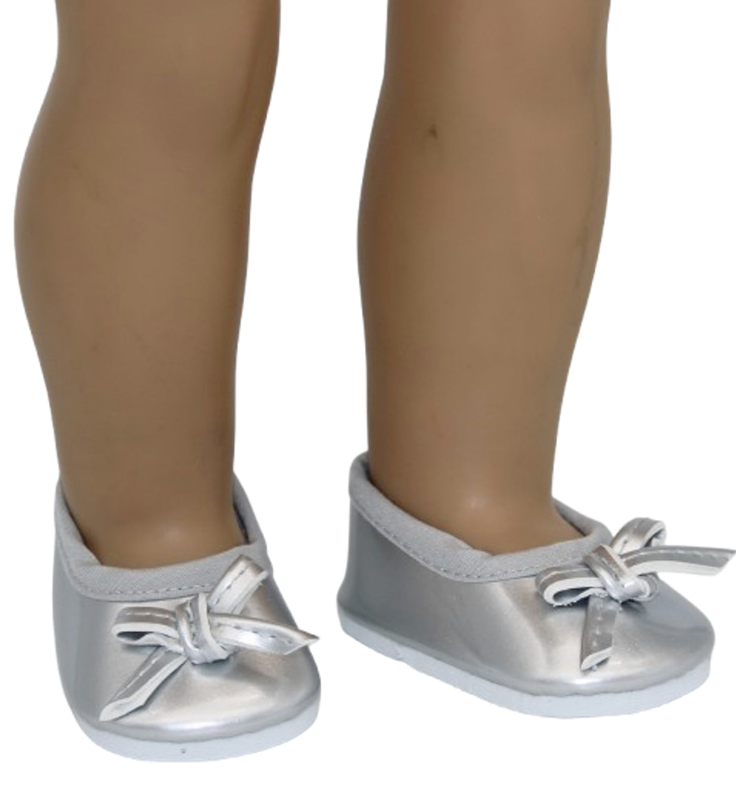Silver Metallic Flats w/ Bows