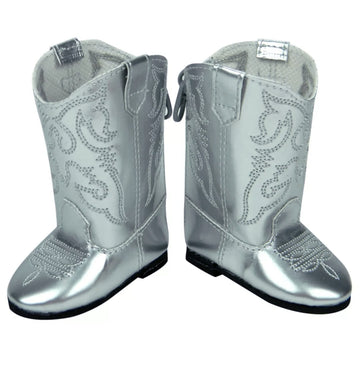 Silver Cowboy Boots