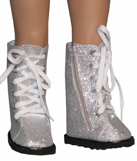 Silver Glitter High Tops