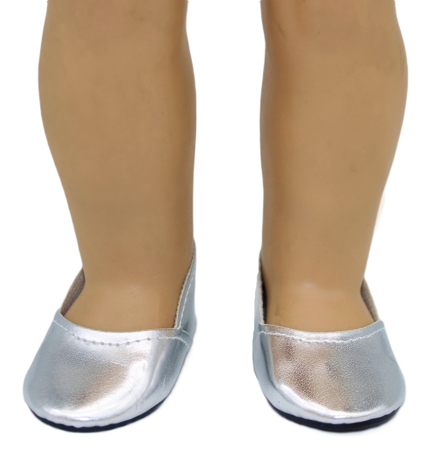 Shiny Silver Metallic Flats