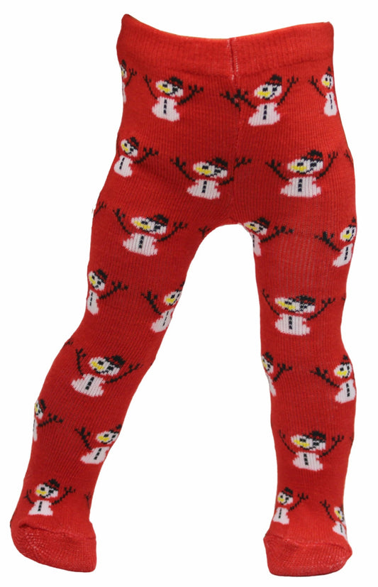 Red Snowman Tights