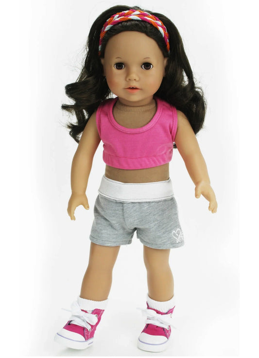 Pink Sport Top & Shorts