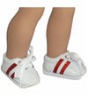 White Sport Sneakers w/ Stripes