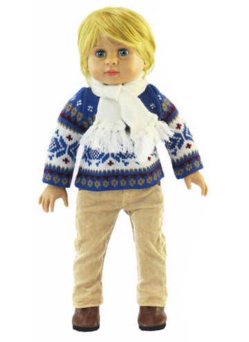 Blue Sweater Set w/Scarf