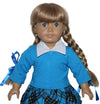 Blue Plaid Skirt Set