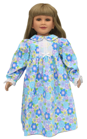 Blue Floral Nightgown
