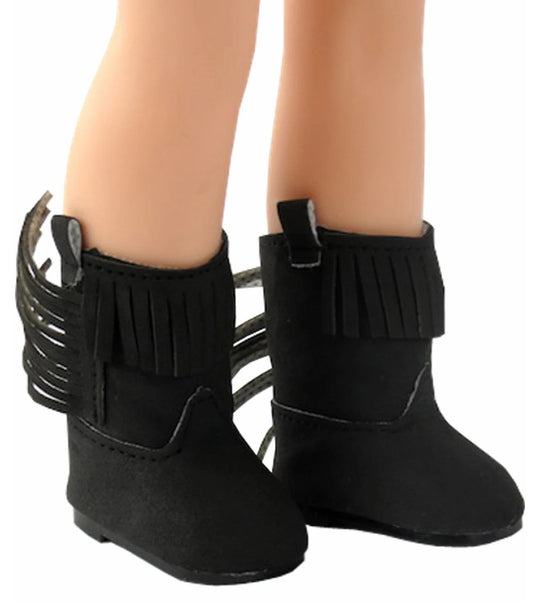 Black Fringe Cowboy Boots