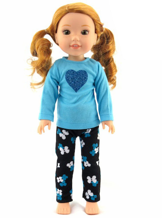 Blue Heart Top & Pants
